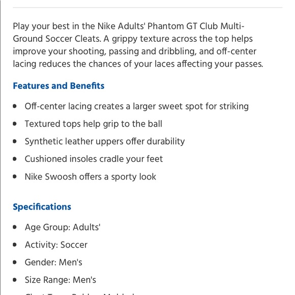 Nike Adults' Phantom GT Club Multi-Ground Soccer Cleats - Picture 8 of 10